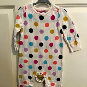 Baby Gap rainbow dots romper
